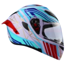 CASCO IRON RACING ABATIBLE TALLA L IR-121 GALAXY COLOR BLANCO/AZUL
