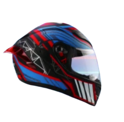CASCO IRON RACING ABATIBLE TALLA L IR-121 GALAXY COLOR ROJO/NEGRO
