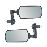 ESPEJO UNIVERSAL TIPO CAFE RACER ABATIBLE COLOR NEGRO CUA-01 RETROVISOR