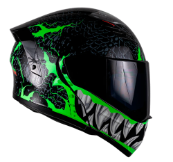 CASCO KOV ABATIBLE ESTELAR TALLA S TROLL COLOR NEGRO FLUORESCENTE
