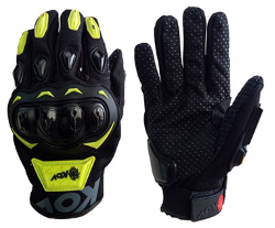 GUANTES KOV TOUCH NEGRO/AMARILLO TALLA S