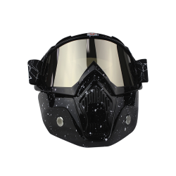 GOGGLE MASCARA BKR DESMONTABLE DOTS NEGRO VISOR CARETA