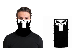 BANDANA CUBRE BOCA THE PUNISHER COLOR NEGRO