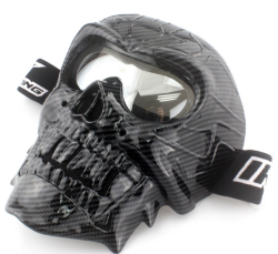 GOGGLES IRON RACING IR-850 MASCARA DIABLO FIBRA LENTE PLATA VISOR CARETA