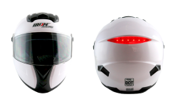 CASCO IRON RACING C/LED TALLA L COLOR BLANCO CERRADO