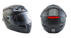 CASCO IRON RACING C/LED TALLA L COLOR NEGRO CERRADO IR-119
