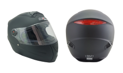 CASCO IRON RACING C/LED TALLA L COLOR NEGRO MATE CERRADO IR-119