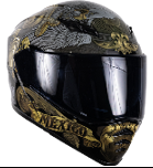 CASCO KOV ABATIBLE ESTELAR TALLA S MEXA COLOR NEGRO/ORO