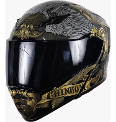 CASCO KOV ABATIBLE ESTELAR TALLA L MEXA COLOR NEGRO/ORO