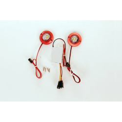 FOCO LED C/ ESTROBO Y LUZ FIJA COLOR ROJO 12-24V SW628-B