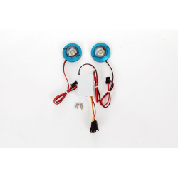 FOCO LED C/ ESTROBO Y LUZ FIJA COLOR AZUL 12-24V SW628-B