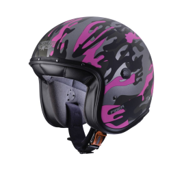 CASCO CABERG 3/4 FREERIDE TALLA S COMMANDER COLOR NEGRO/FUCSIA