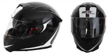 CASCO IRON RACING CERRADO TALLA M IR-310 COLOR NEGRO/BLANCO DOT