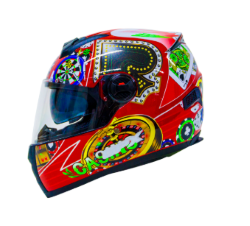 CASCO CERRADO GPX BLDM61 TALLA L COLOR NGO/ROJO