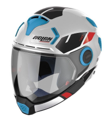 CASCO NOLAN CERRADO N30-4 VP BLAZER 21 TALLA M COLOR BLANCO/AZUL