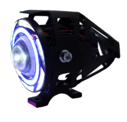 FARO AUXILIAR COLOR NEGRO LUZ BLANCA DOBLE ANILLO AZUL/ESTROBO WKT-U7 EXPLORADORA