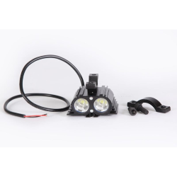 FARO AUXILIAR 2 LEDS LUZ BLANCA DC10 95V 20W CUERPO NEGRO EXPLORADORA