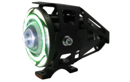 FARO AUXILIAR COLOR NEGRO LUZ BLANCA DOBLE ANILLO VERDE/ESTROBO WKT-U7 EXPLORADORA