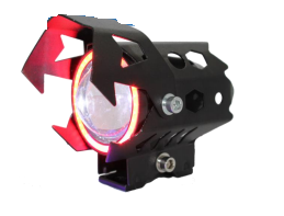 FARO AUXILIAR LED WKT-U9B NGO ANILLO ROJO ESTROBO 10W EXPLORADORA