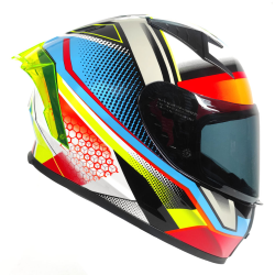 CASCO RMM CERRADO Z501 TALLA M COLOR AMARILLO/ BLANCO C/ SPOILER
