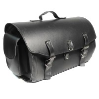 BAUL MALETA TRASERA PIEL CHOPPER COLOR NEGRO (46X32X25)