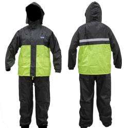 IMPERMEABLE 2 CAPAS WINDSOR TALLA XL COLOR NEGRO/VERDE