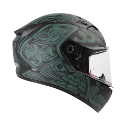 CASCO SHAFT CERRADO SH545 TALLA L AZTEC COLOR NEGRO/VERDE MATE