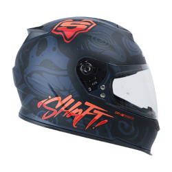CASCO SHAFT CERRADO SH502 TALLA L PSICOTRIP COLOR AZUL/NARANJA MATE