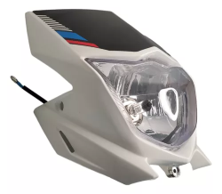 FARO COMPLETO P/ XTZ 125 C/ CUBIERTA COLOR BLANCO
