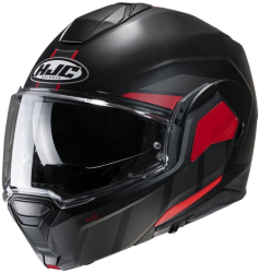 CASCO HJC ABATIBLE I100 BEIS TALLA M MC1SF COLOR NEGRO/ROJO MATE