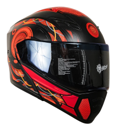 CASCO KOV ABATIBLE ESTELAR TALLA M CYBORG COLOR ROJO