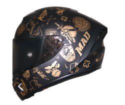 CASCO KOV CERRADO AIRCUT TALLA M SMASH COLOR NEGRO/ORO