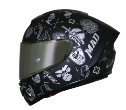CASCO KOV CERRADO AIRCUT TALLA M SMASH COLOR NEGRO/PLATA