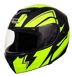 CASCO IRON RACING ABATIBLE TALLA L IR108 RELAMPAGO COLOR VERDE MATE