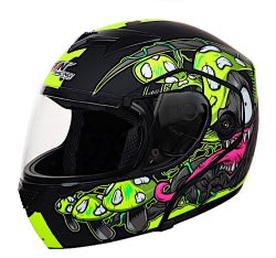 CASCO IRON RACING ABATIBLE TALLA L IR108 DIABLO COLOR NEON-VERDE