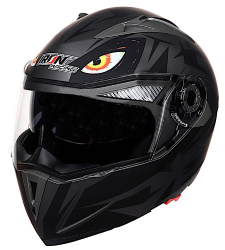 CASCO IRON RACING ABATIBLE IR105 OJO TALLA M COLOR NEGRO