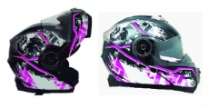 CASCO IRON RACING ABATIBLE TALLA L IR-160 DOT COLOR ROSA/NEGRO
