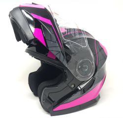 CASCO IRON RACING ABATIBLE TALLA L THE FAST IR-160 COLOR NEON/VIOLETA