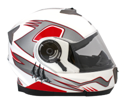CASCO ABATIBLE IRON RACING DOT IR-160 VIBORA BLACO S P