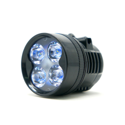 FARO AUXILIAR 4 LED LUZ BLANCA TIPO CAÑON C/ ALTA/BAJA Y ESTROBO