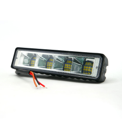 FARO AUXILIAR BARRA 24 LED LUZ BLANCA FIJA Y ESTROBO