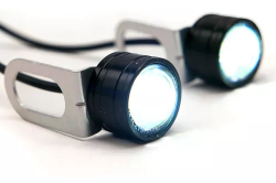FARO LED PORTA PLACA LUZ BLANCA CARCASA COLOR NEGRO
