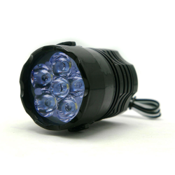FARO AUXILIAR HEXAGONAL 6 LED LUZ BLANCA LATERALES AZUL Y ROJO C/ ALTA/BAJA Y ESTROBO