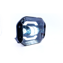 FARO AUXILIAR 2 LED CON ESTROBO OJO DE ANGEL LUZ BLANCA-AMARILLA