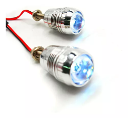 FARO AUXILIAR LED LUPA TIPO CILINDRO C/ ESTROBO COLOR PLATA