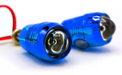 FARO AUXILIAR LED LUPA TIPO CILINDRO C/ ESTROBO COLOR AZUL