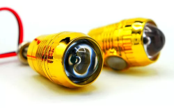 FARO AUXILIAR LED LUPA TIPO CILINDRO C/ ESTROBO COLOR AMARILLO