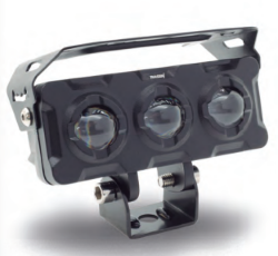 FARO AUXILIAR LED 3 OJOS CON LUPA LUZ BLANCA Y AMARILLA
