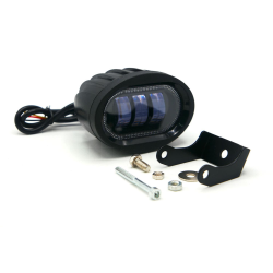 FARO 3 LED LUPA LUZ BLANCA CONTORNO LUZ AZUL CON ALTA/BAJA Y ESTROBO 36V 10W