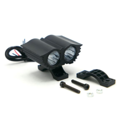 FARO AUXILIAR LED TIPO AGUILA 2 LEDS LUZ BLANCA C/ ALTA/BAJA Y ESTROBO